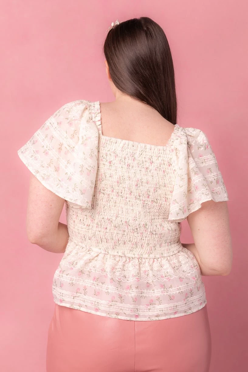 Madison Top In Eyelet Floral - Image 5
