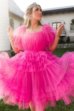 Pixie Dress In Hot Pink - FINAL SALE