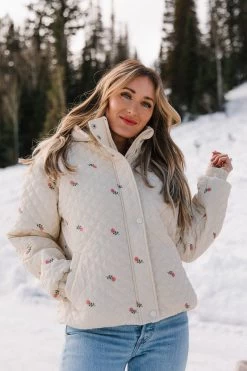 Quilted Jacket In Delicate Zinnia