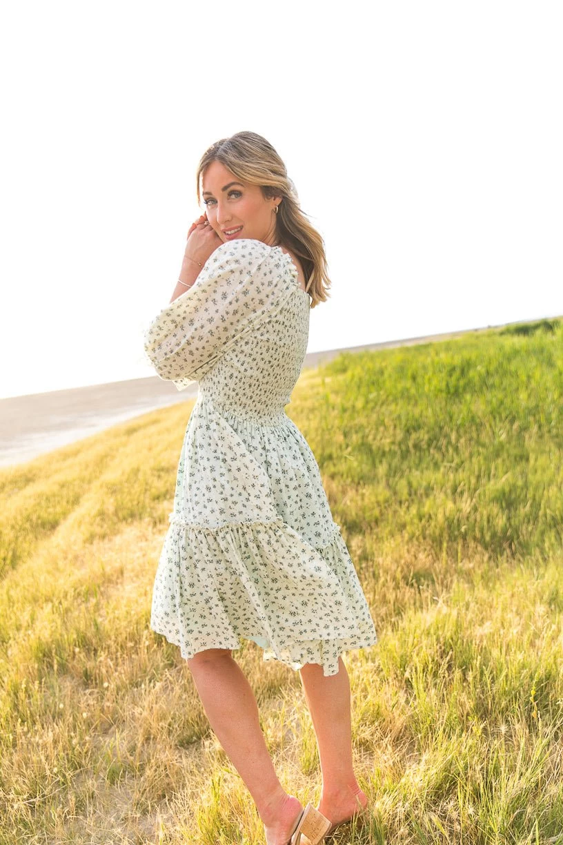 Short Madeline Dress In Blue - FINAL SALE - Image 11