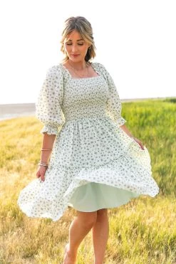 Short Madeline Dress In Blue - FINAL SALE