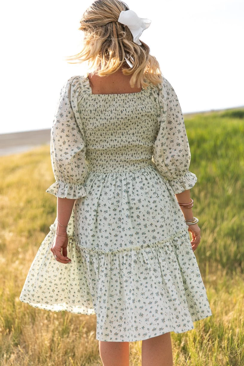 Short Madeline Dress In Blue - FINAL SALE - Image 7