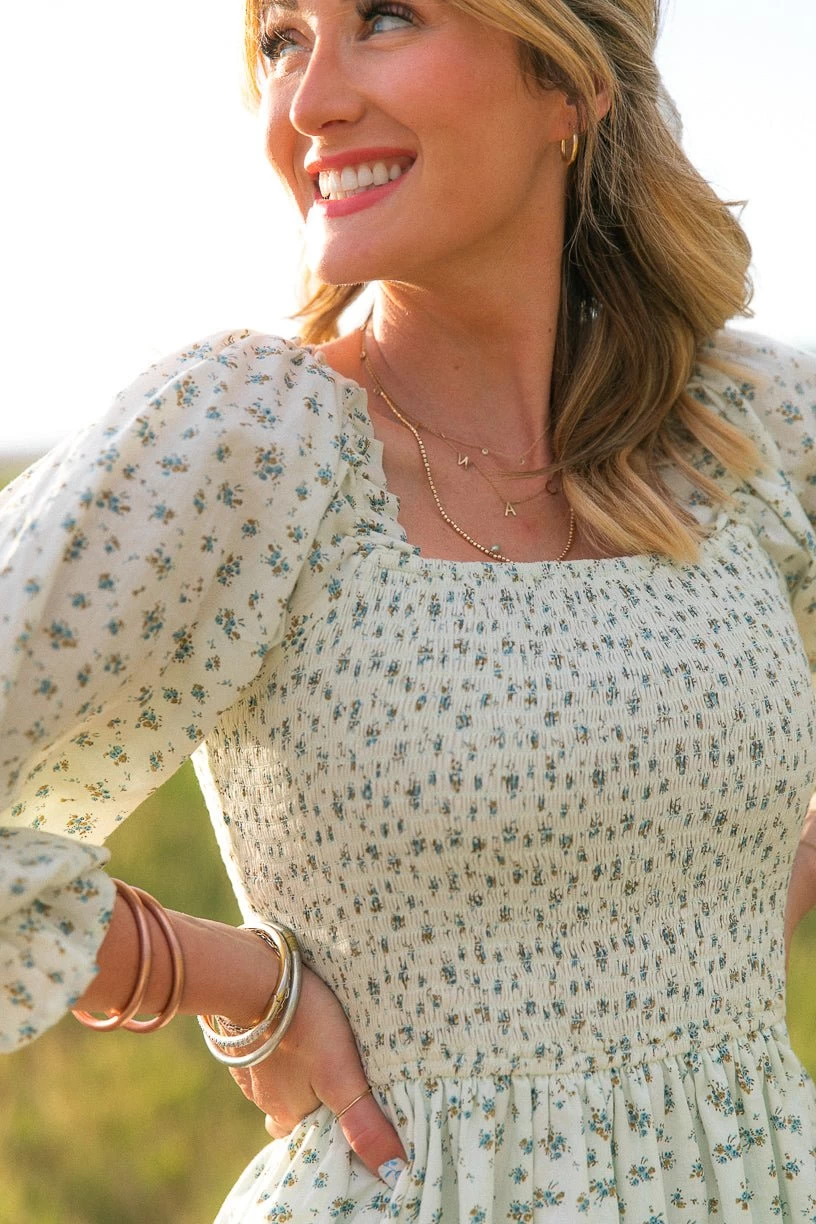 Short Madeline Dress In Blue - FINAL SALE - Image 8