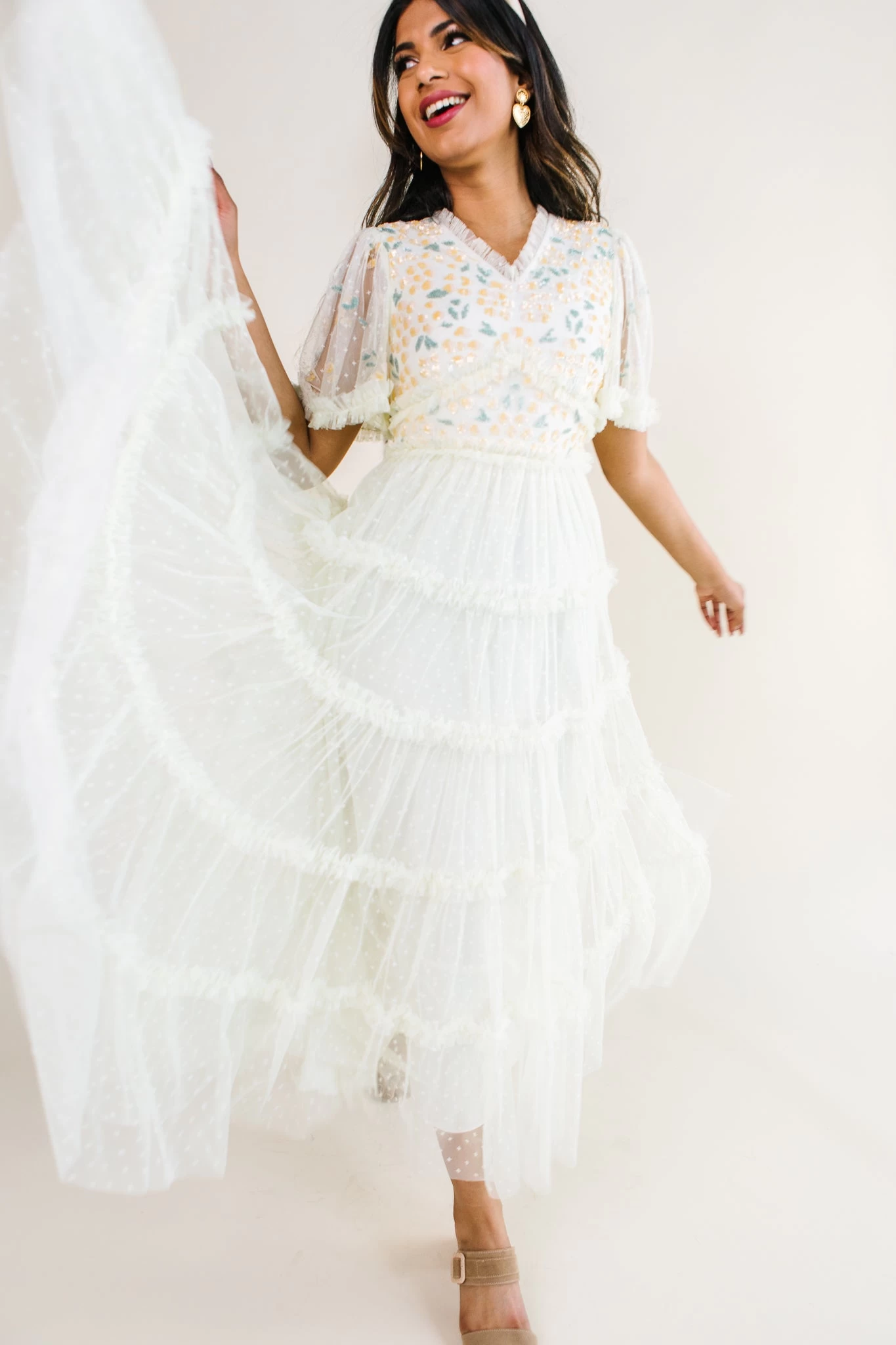 Annalise Dress In Light Yellow - FINAL SALE - Image 12