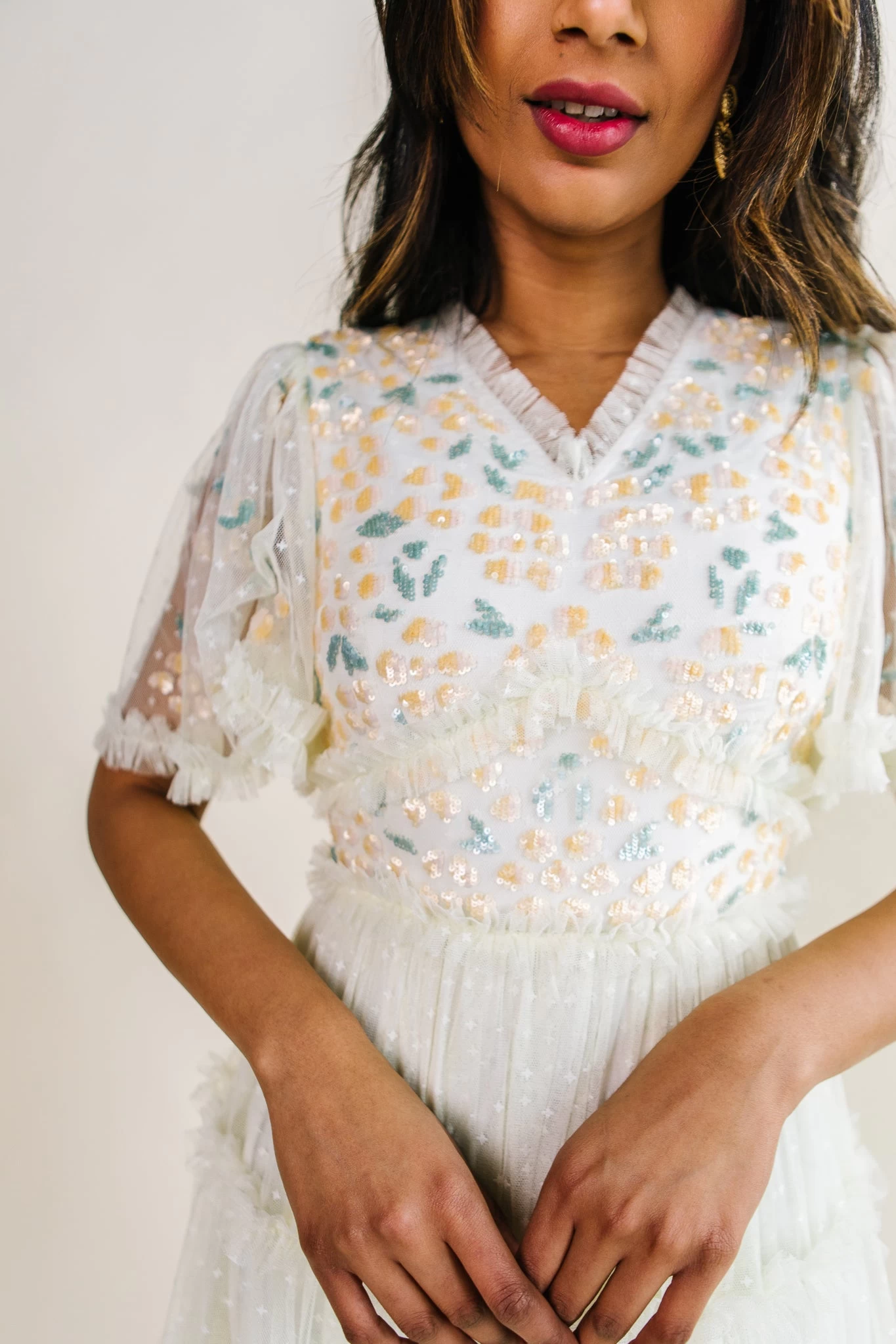 Annalise Dress In Light Yellow - FINAL SALE - Image 14