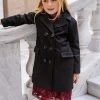 Mini Tabitha Coat In Black Suede - FINAL SALE