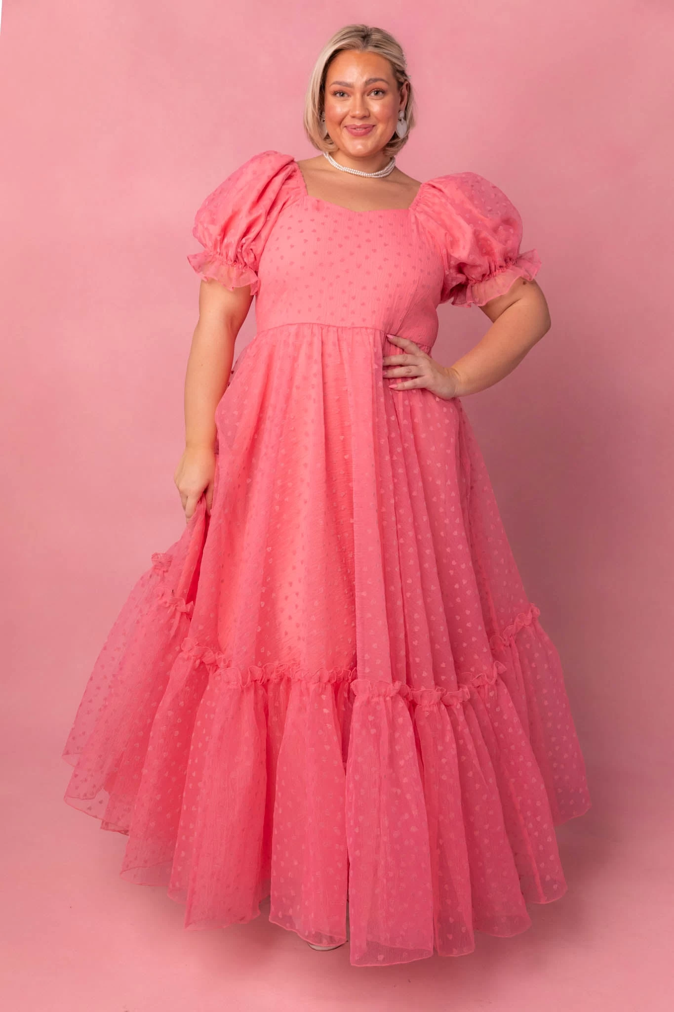 Wonderland Dress In Pink Hearts - Image 8
