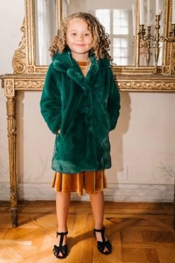 Mini Willa Coat In Green - FINAL SALE