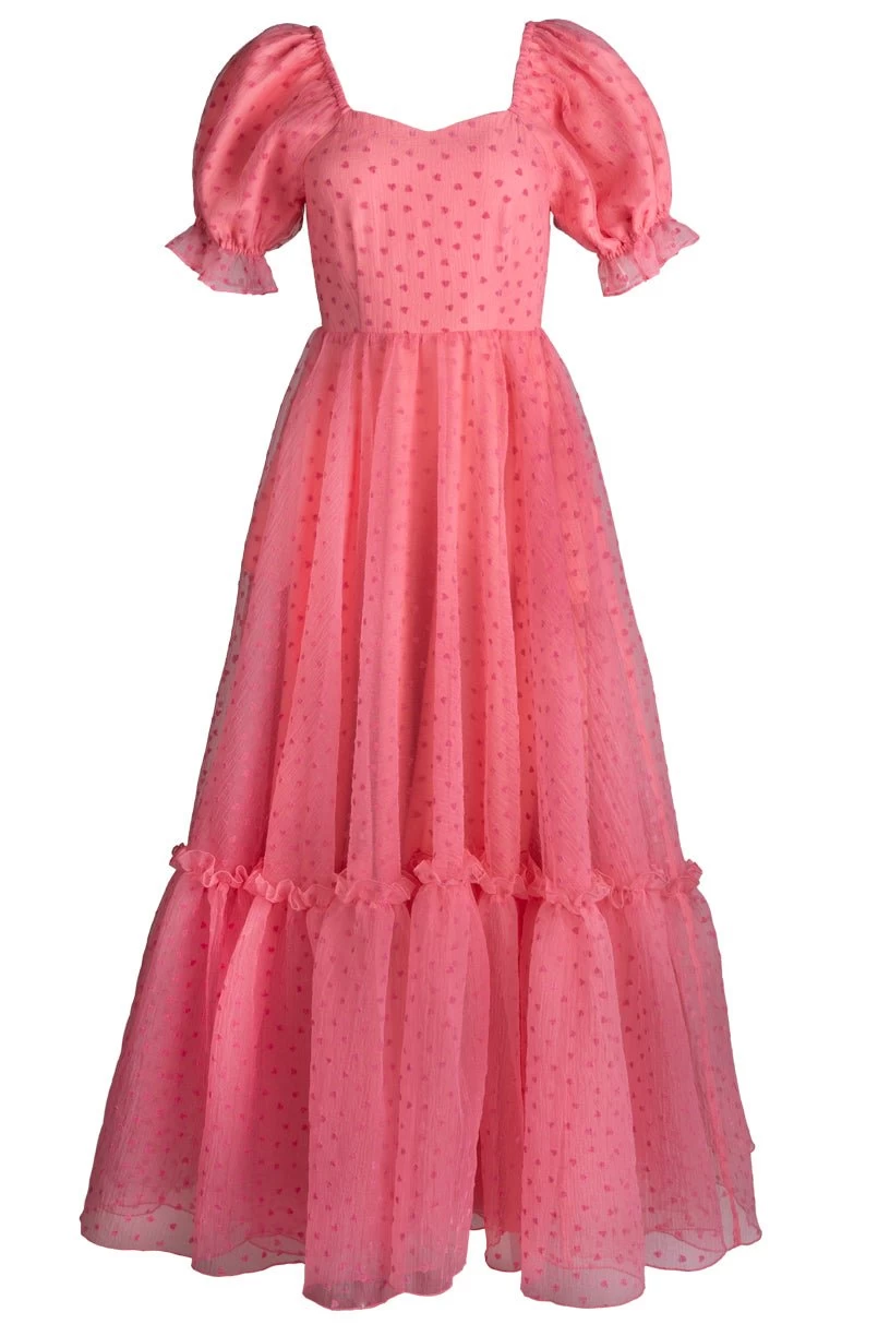 Wonderland Dress In Pink Hearts - Image 13
